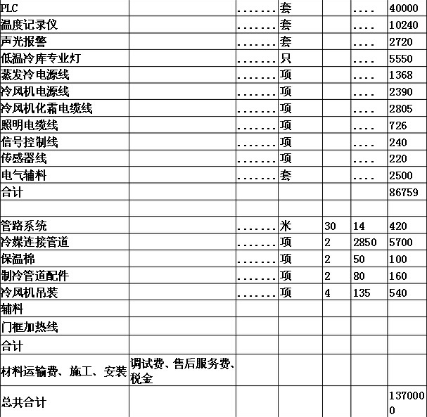 冷庫設(shè)計(jì)方案報價參考圖